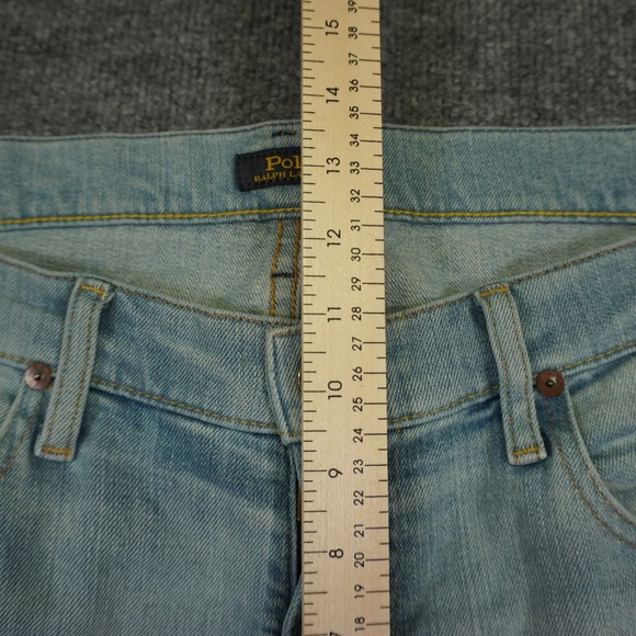 Polo Ralph Lauren Varick Slim Straight Jeans Mens 35x30 (Fits 38x31) Light Blue - Picture 8 of 16